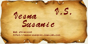 Vesna Susanić vizit kartica
